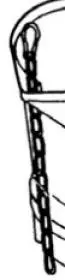 Geda lánc 2x200 cm horgokkal törmelékcsúszdához